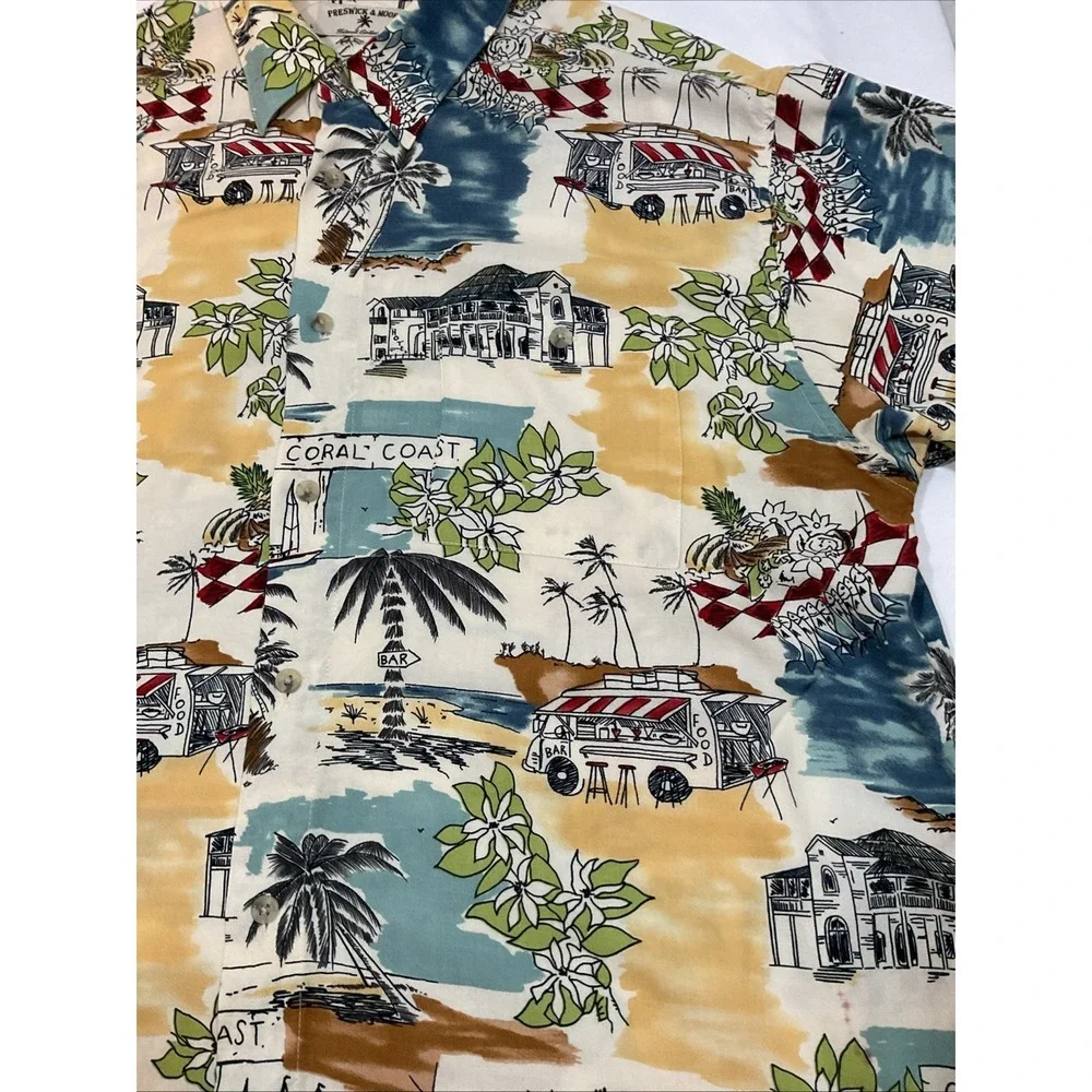 Vtg Preswick & Moore Island Collection Hawaiian/Island‎ Shirt Men's Size L G37